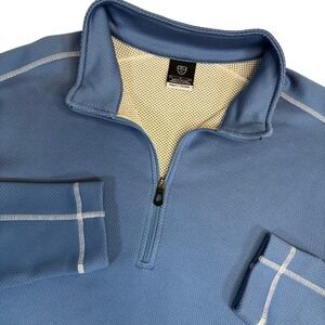 Nike Therma Fit Quarter Zip Pullover Blue Men's Size Large Golf Athletic